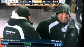 Jets Mark Sanchez boogers team mate Mark Brunell on National TV [upl. by Juliano]