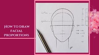 How To Draw Facial Proportions  Best Way to Learn Face Proportions  Drawing Tutorial [upl. by Alcock]