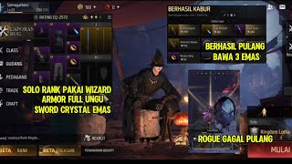 SOLO RANK GOLD AND GLORY PAKAI WIZARD ARMOR UNGU SWORD CRYSTAL EMAS  GOLD AND GLORY •INDONESIA [upl. by Tiena]