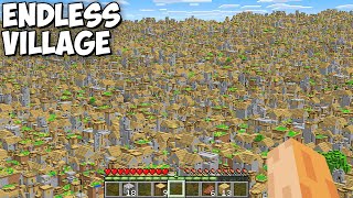 I found this Secret ENDLESS INFINITE Village in My Minecraft World  New Boundless Village [upl. by Curran]