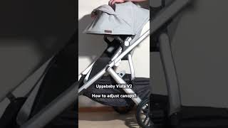 Uppababy Vista V2 How to Adjust the Canopy [upl. by Risser]