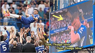 😢💙Thiago Silva was in tears as he bid his farewell to Chelsea [upl. by Onibla]