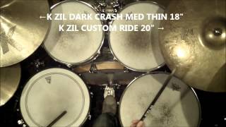 【USED】8090s K ZILDJIAN  CUSTOM RIDE 20 amp DARK CRASH MED THIN 18quot [upl. by Wera]