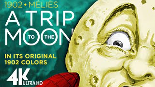 4K Restored  A Trip to the Moon🎬HD Colorized Full MovieAdventure Fantasy1902 月球旅行记Georges Méliès [upl. by Pufahl]