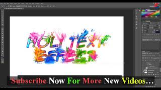 ⇨Holi Text Effect Make In Photoshop design ➤Reporter Tube Media [upl. by Jerusalem741]