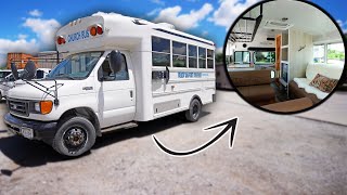 I Converted An OLD Bus Into MODERN LUXURY RV [upl. by Betthezel446]