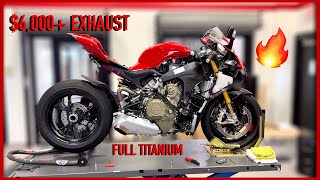 2023 DUCATI PANIGALE V4S 6000 FULL TITANIUM EXHAUST INSTALLATION [upl. by Toma]