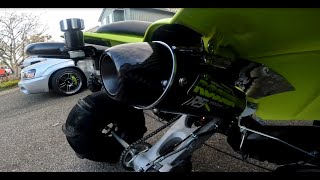 Rossier R5 Install on 2021 YFZ450R SOUNDS AMAZING [upl. by Bilbe]