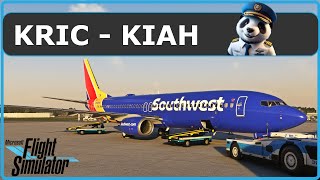 🔴MSFS LIVE  PMDG 737800  KRIC  KIAH  MSFS2020 [upl. by Ylrac]