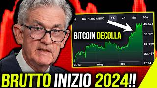 Sta DIVENTANDO TUTTO ROSSO sui MERCATI un BRUTTO INIZIO del 2024  BITCOIN ai MASSIMI del 2022 [upl. by Darrelle]