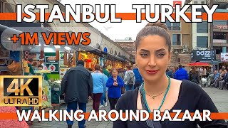 ISTANBUL TURKEY CITY CENTER 4K WALKING TOUR GRAND BAZAAREMINONUSIRKECI  SHOPSSTREET FOODSBAZAAR [upl. by Leban]