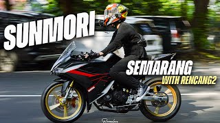 SUNMORI WITH RENCANK2 TWO STROKE  RIDE CBR150 KOMOROD [upl. by Avad]