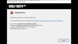 Warzone DirectX error crash [upl. by Ader857]