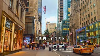 A Day Out in Manhattan  Fifth Avenue Rockefeller Centre  New York Walking Tour in 4K [upl. by Eaton]