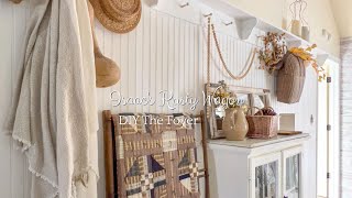 FOYER BEADBOARD DIY PROJECT  Country Cottage Primitive Decor Decorating [upl. by Lati]