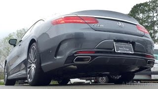 SOUND 2016 Mercedes Benz S550 Coupe Exhaust Start Up Short Drive [upl. by Enitsirt198]