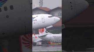 Garuda Indonesia Boeing 737800 WET Takeoffshorts [upl. by Karmen]