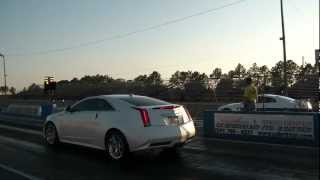 Nissan GTR Cadillac CTSV Coupe quarter mile [upl. by Sido]