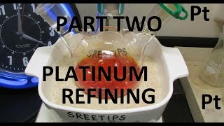 Platinum Refining Practice Platinum Coin Part 2of2 [upl. by Aitenev]