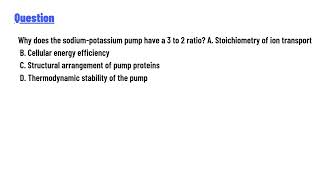 Why does the sodiumpotassium pump have a 3 to 2 ratio [upl. by Telracs]