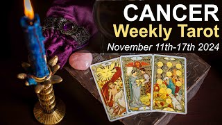 CANCER WEEKLY TAROT READING quotONE FINAL CHANCEquot November 11th to 17th 2024 weeklytarotreading [upl. by Enomes]