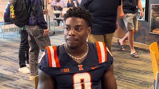 Illini Media Day Cornerback Terrance Brooks [upl. by Nylasoj293]