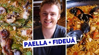 Spanish Food Review  Eating Paella Valenciana in Valencia Spain [upl. by Elyr]