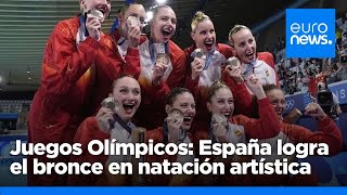 Juegos Olímpicos España consigue el bronce en natación artística por equipos [upl. by Eiram163]