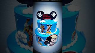 2 Tair Cake Mickey Mouse 🐭 Theme Cake Decorating Ideas Boys 🍰🔪😋🥀 trending cake shorts short [upl. by Soloman]