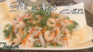 Gỏi Ngó Sen  Cách Làm Gỏi Ngó Sen Tôm Thit Món Ăn Chơi Ngon Và Hấp Dẩn  Lotus Root Salad  Taylor [upl. by Novihc]