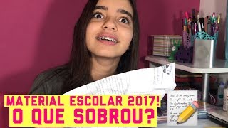 O QUE SOBROU DO MEU MATERIAL ESCOLAR 2017 [upl. by Yhtnomit884]