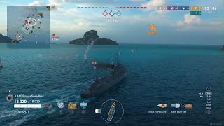 Split VS Implacable  Pan European DD Split VS Carrier  World of Warships Legends [upl. by Ennoitna957]