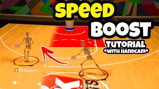 HOW TO SPEED BOOST AFTER PATCH ON NBA 2K22 NBA 2K22 SPEED BOOST TUTORIAL W HANDCAM [upl. by Jangro]