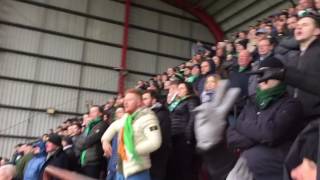 Hibs fans vs hearts [upl. by Ennahtur]