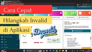 Cara Cepat Menghilangkan Invalid di Dapodik 2024c tutorialbangarie1987 [upl. by Annaili]