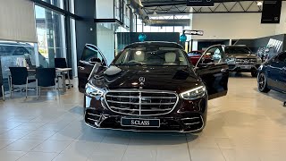 2022 MercedesBenz S 450 4MATIC  Rubellite red metallic Review luxurious sedan [upl. by Eiryk]