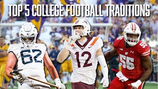 Top 5 College Football Traditions  Virginia Tech  LSU  West Virginia  Alabama  Wisconsin [upl. by Arriaes]