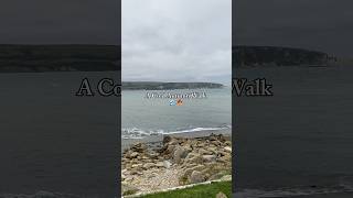 Cold Autumn Walk 🌊🍁 swanage purbeck dorset pevrilpoint autumn beach sea [upl. by Alcus]