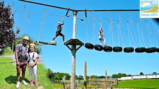 Aerial Adventure Ropes Course at Haven Devon Cliffs Holiday Park [upl. by Leamse455]