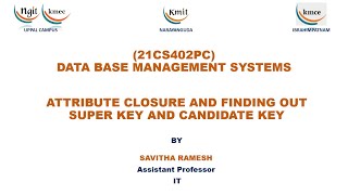 ATTRIBUTE CLOSURE AND FINDING OUT SUPER KEY AND CANDIDATE KEY [upl. by Enaillil462]