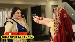 On Location Dhartiputra Nandini  Nandini Ne Kispe Uthaya Gun  Shagun Singh Aman Jaiswal [upl. by Noe]