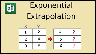 Exponential Extrapolation in Excel Growth Function [upl. by Dixon]