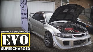 Supercharged Mitsubishi Evolution  Twin Charged Project Shipman EVO [upl. by Akenn]