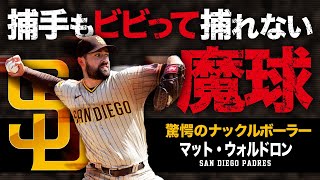 予測不能【これが本物の魔球ナックルボール】マット・ウォルドロン MLB Matt Waldron  San Diego Padres [upl. by Morocco]