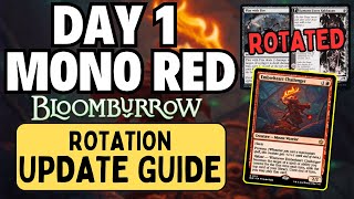 Day 1 Bloomburrow Standard Mono Red Aggro Update Guide  MTG Arena mtg [upl. by Anaik]