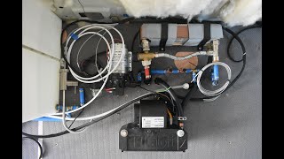 Van Build  A look at our plumbing and heating systems Heatso x Espar hydronic [upl. by Loziram]