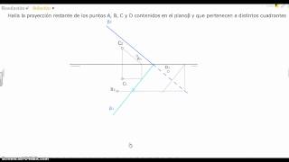 SISTEMA DIÉDRICO PUNTOS PERTENECIENTES A UN PLANO [upl. by Hyo]