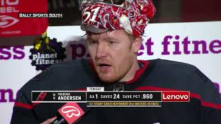 Frederik Andersen talks health diagnosis and his return to the ice [upl. by Delphina]