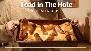 A British Comfort Food Classic Toad In The Hole [upl. by Ynaiffit542]