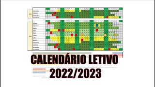 Calendário escolar 20222023 [upl. by Lenoel]